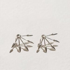 Pamela Love Sterling Silver Five Spike Stud Earrings - One Size